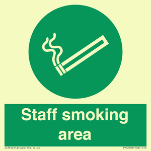 Staff smoking area